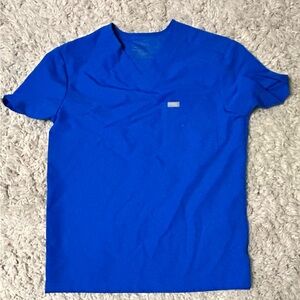 Figs Blue Short Sleeve Tee Vibrant Casual Style